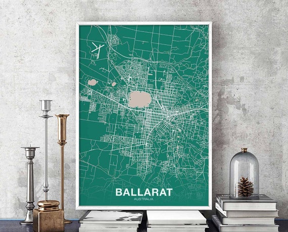 Ballarat Australia Poster Color Hometown City Print Modern Home Decor Office Decoration Wall Art Dorm Bedroom Gift