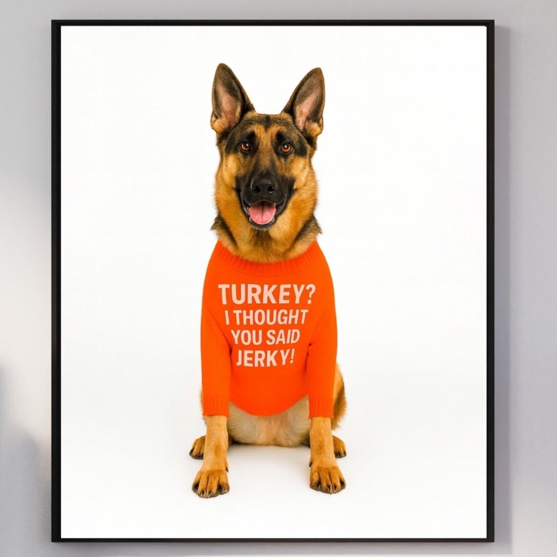 German Shepherd Thanksgiving Quote, Art Print