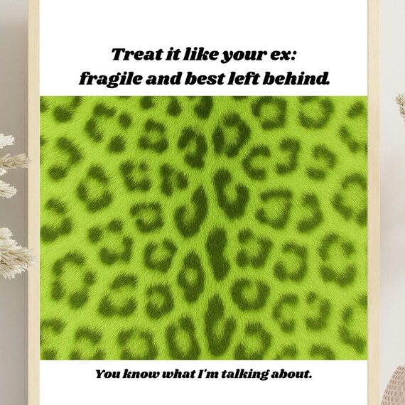 Funny Bathroom Wall Art Leopard Print Exinspired Quote Postersassy Bar Decor Glam Salon Humor Llama Style