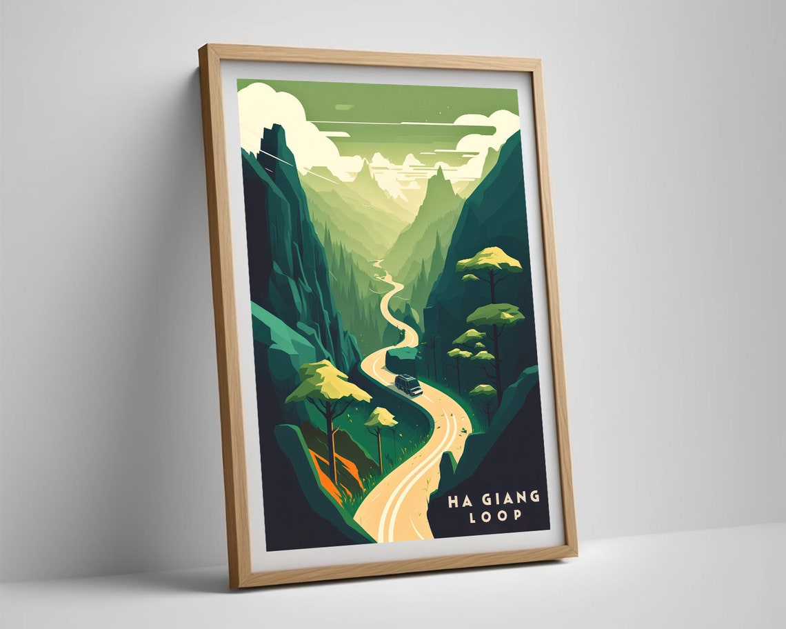 Ha Giang Loop Vietnam Winding Mountain Road Adventure Travel Poster - Image 5