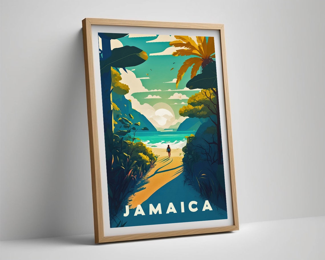 Jamaica Travel Poster Jamaica Wall Art Jamaica Print Jamaica Jamaica Painting Jamaica Illustration Jamaica Art Jamaica Home Decor - Image 5
