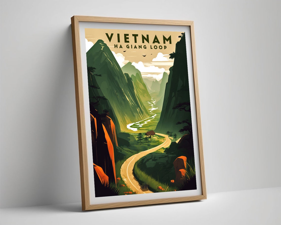 Vietnam Ha Giang Loop Winding Mountain Road Scenic Travel Poster - Image 5