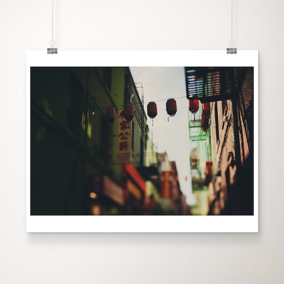 San Francisco Chinatown Red Lanterns Alley Photography Print