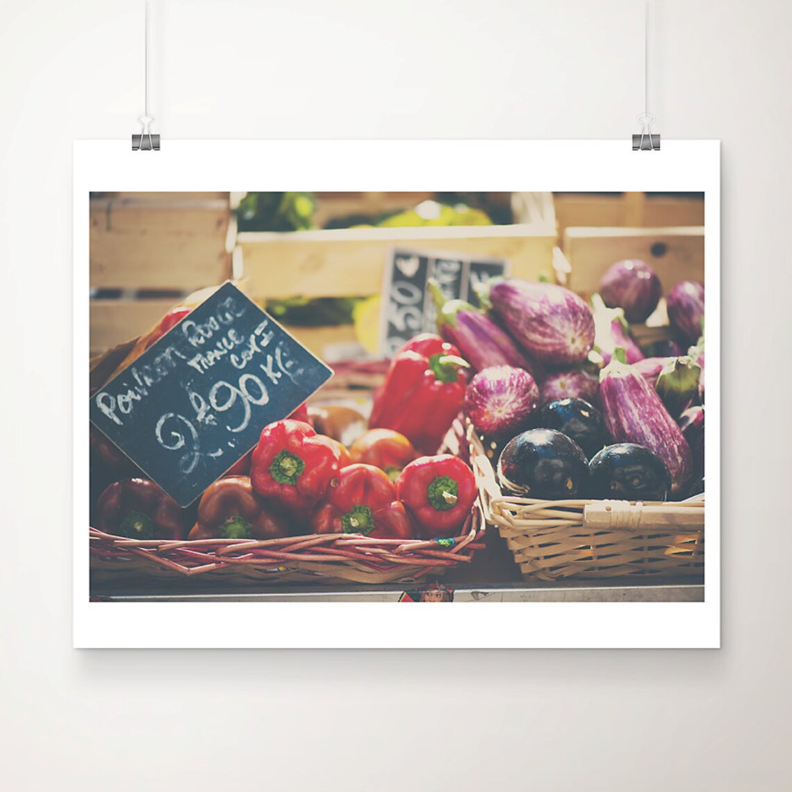 French Market Red Peppers Still Life Art Print