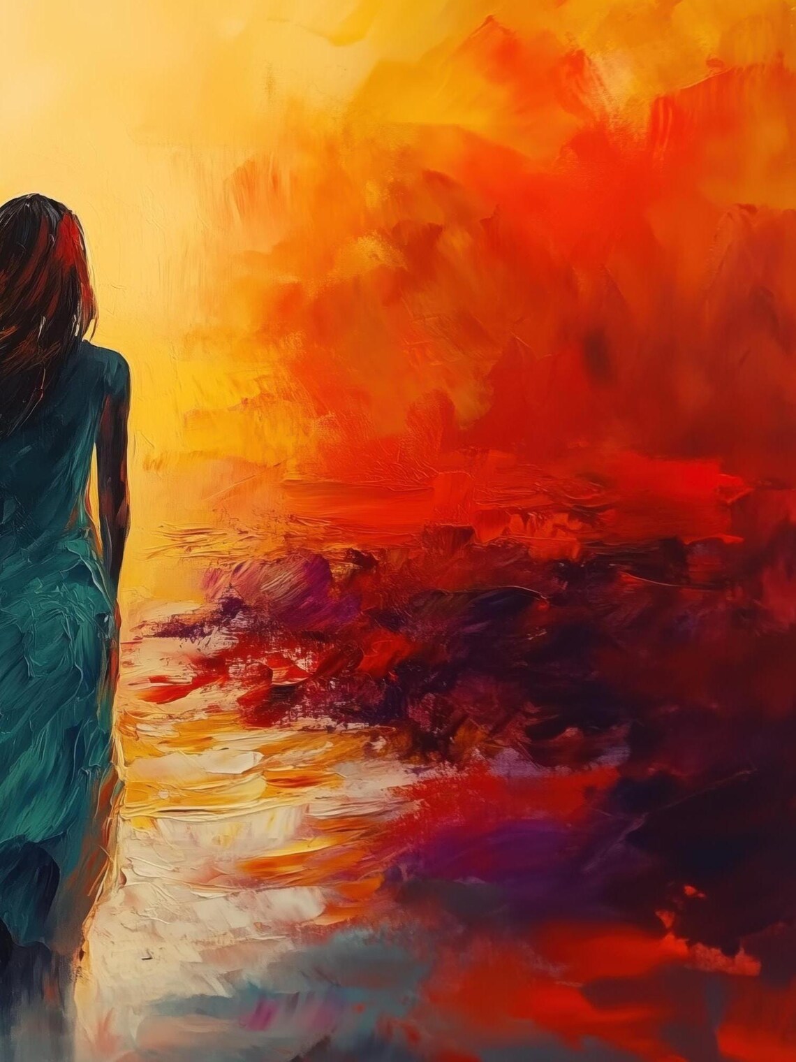 Abstract Woman, Emotional Wall Decor Art Print - Image 3
