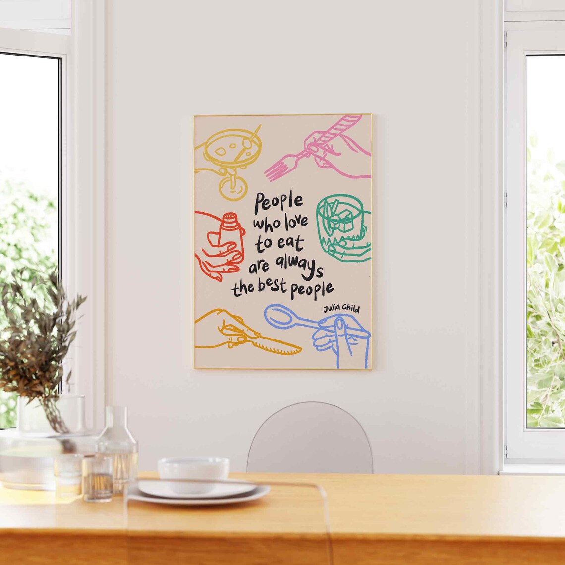 Kitchen Julia Child Print, Funny Kitchen Quote Poster - Image 4