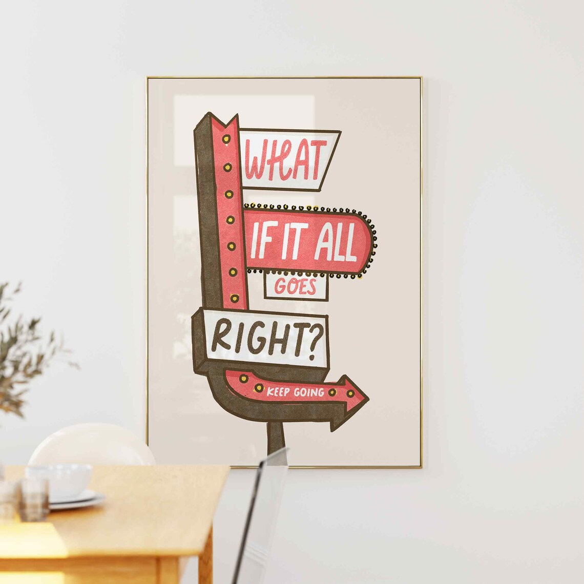 What If It All Goes Right Positive Affirmations Print - Image 4