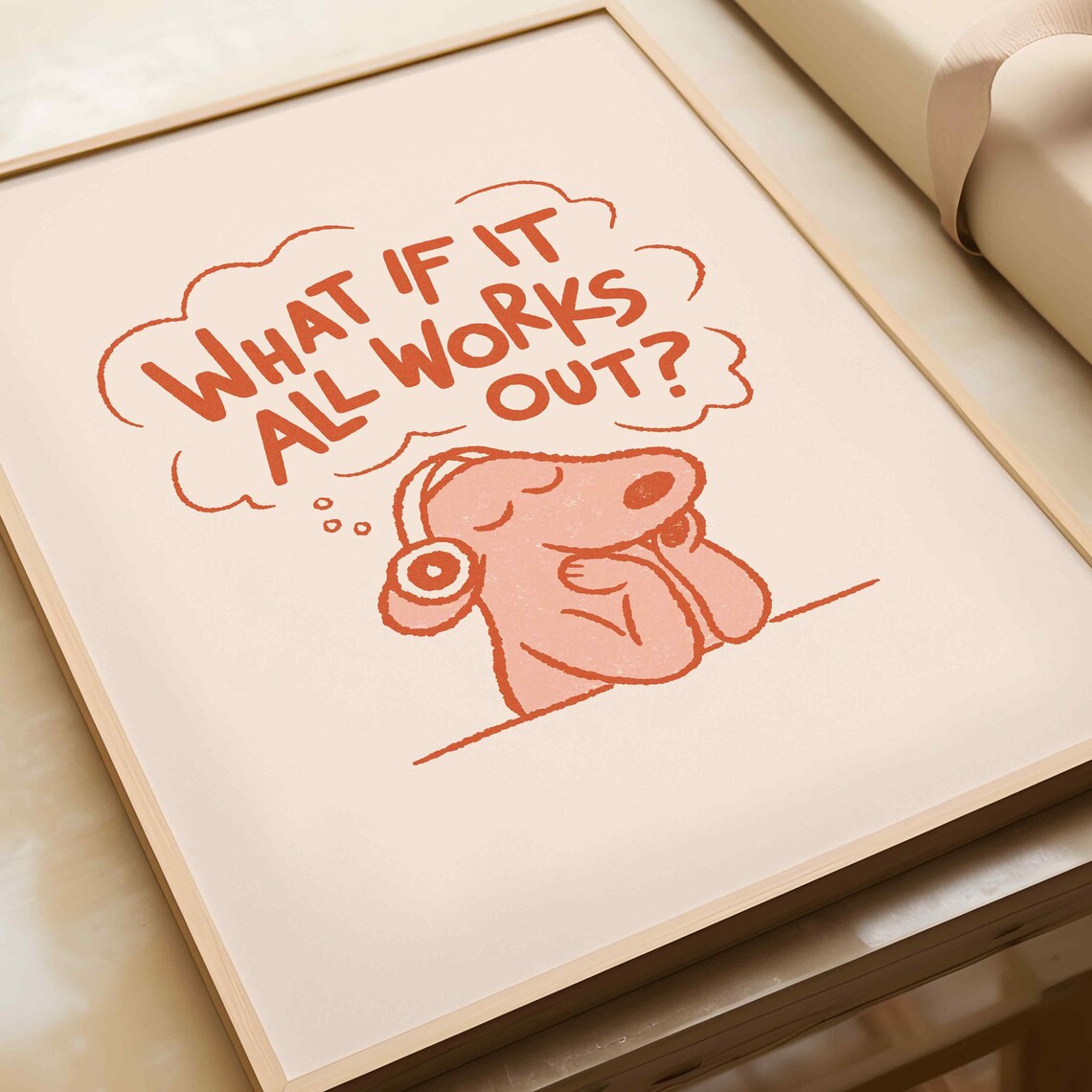 What If It All Works Out Art Print, Motivational Quote - Image 3