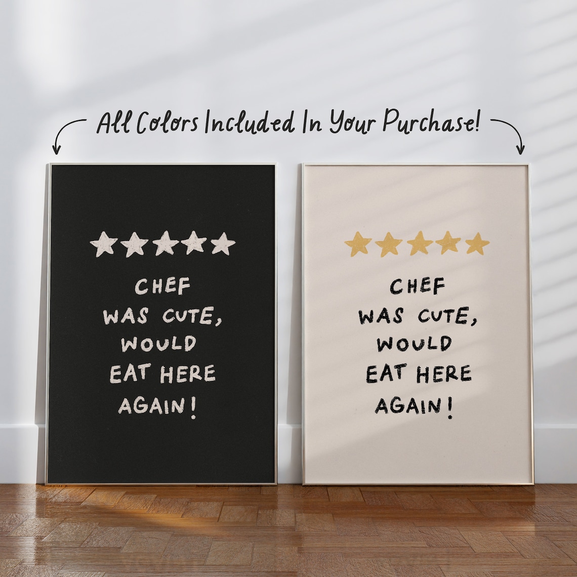 Chef Was Cute, Modern Aesthetic Kitchen Art Print - Image 2