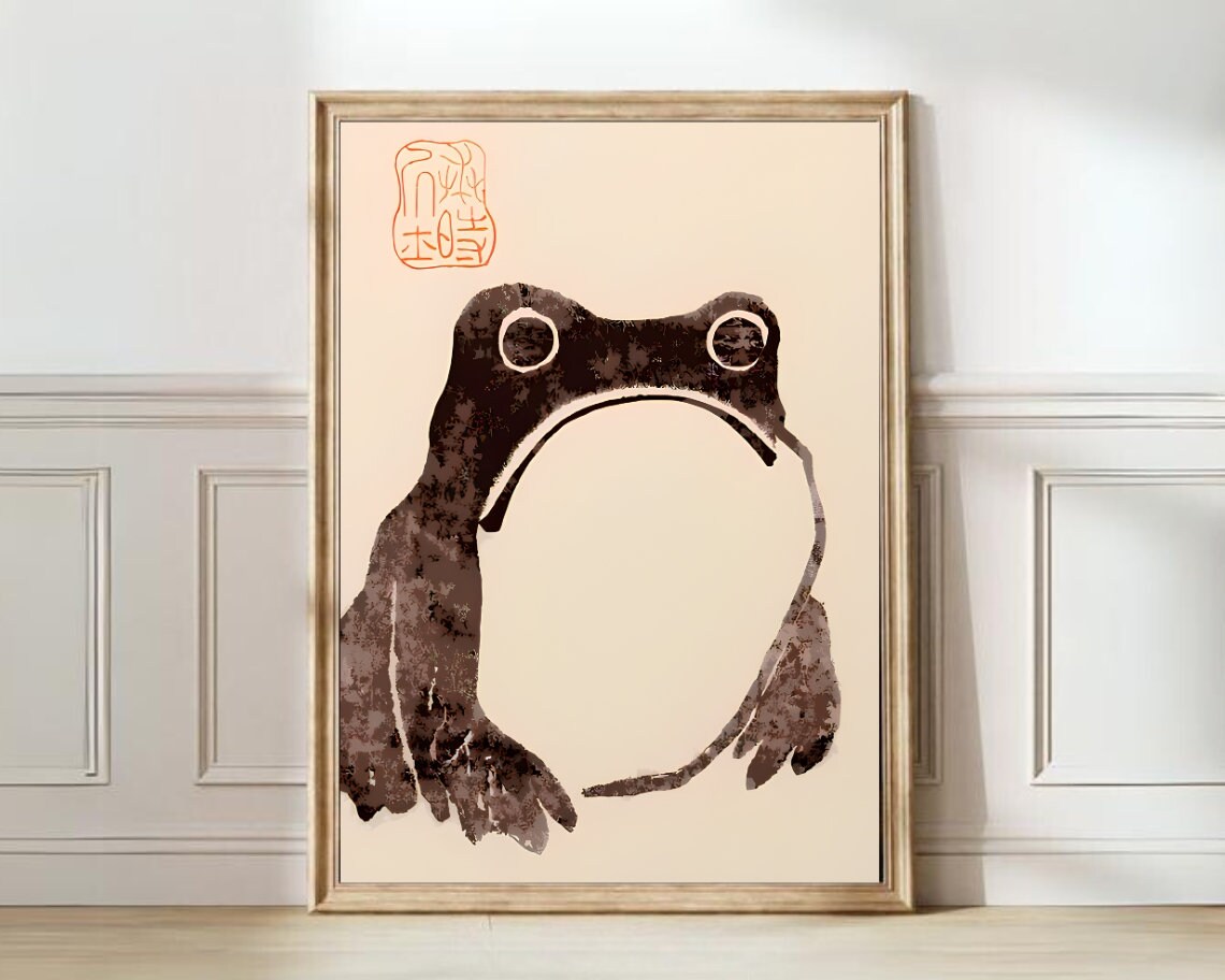 Matsumoto Hoji Frog, Japanese Vintage Animal Art Print