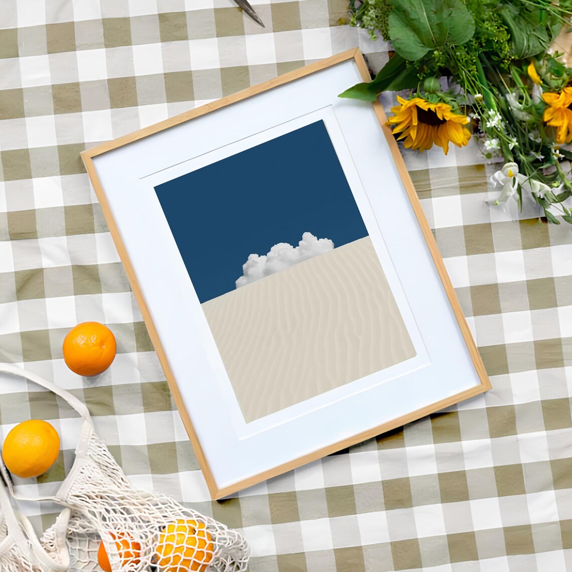 Cloud Print Desert Sky Poster, Maximalist Style - Image 3