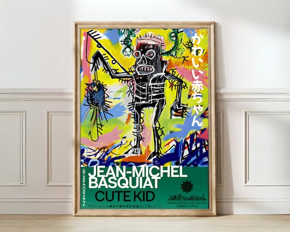 Basquiat Exhibition Poster, Expressionism Art Print