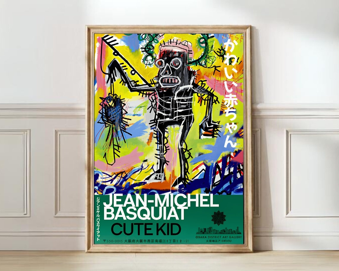 Basquiat Exhibition Poster, Expressionism Art Print