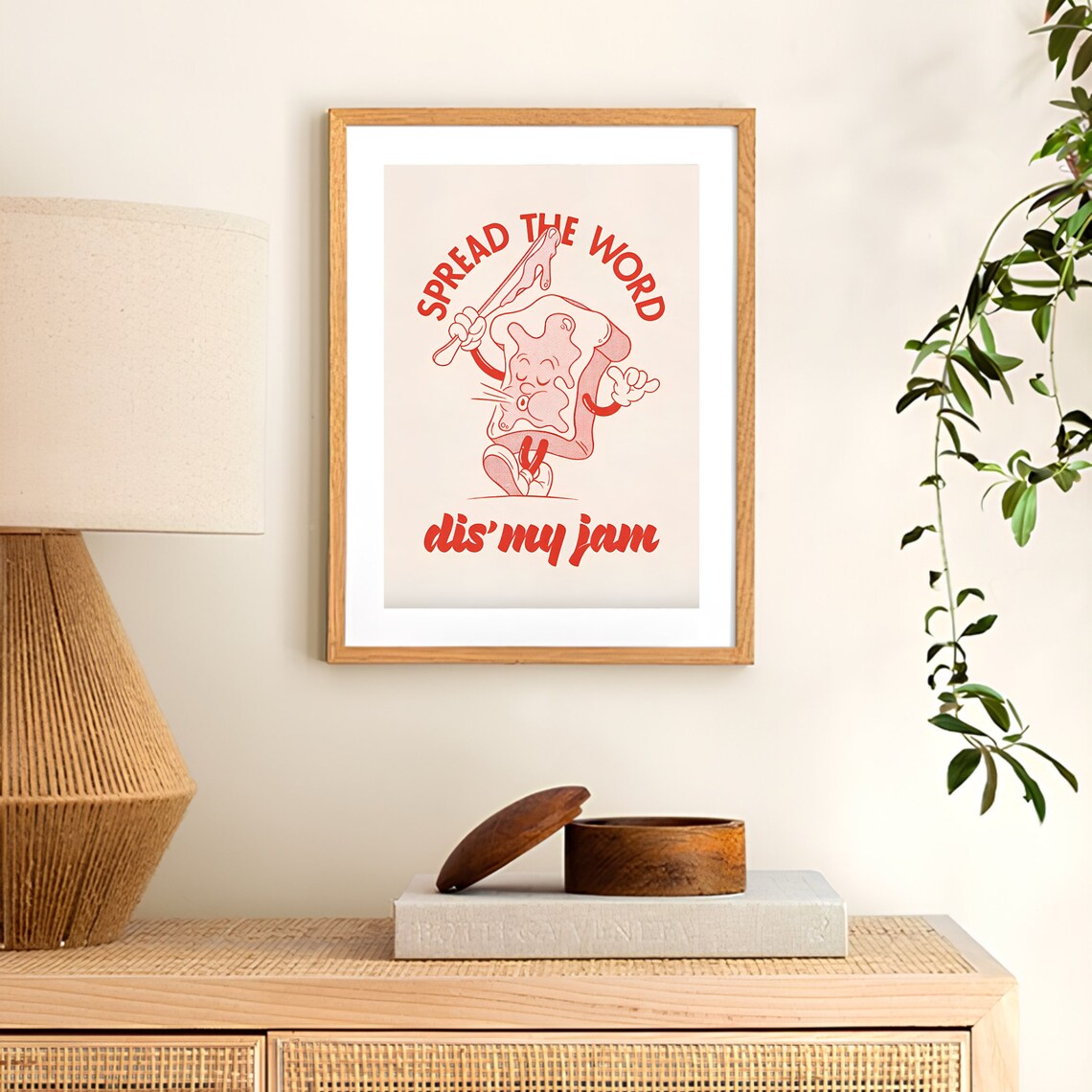 Retro Breakfast Print, Vintage Coffee and Bread Art - Image 2