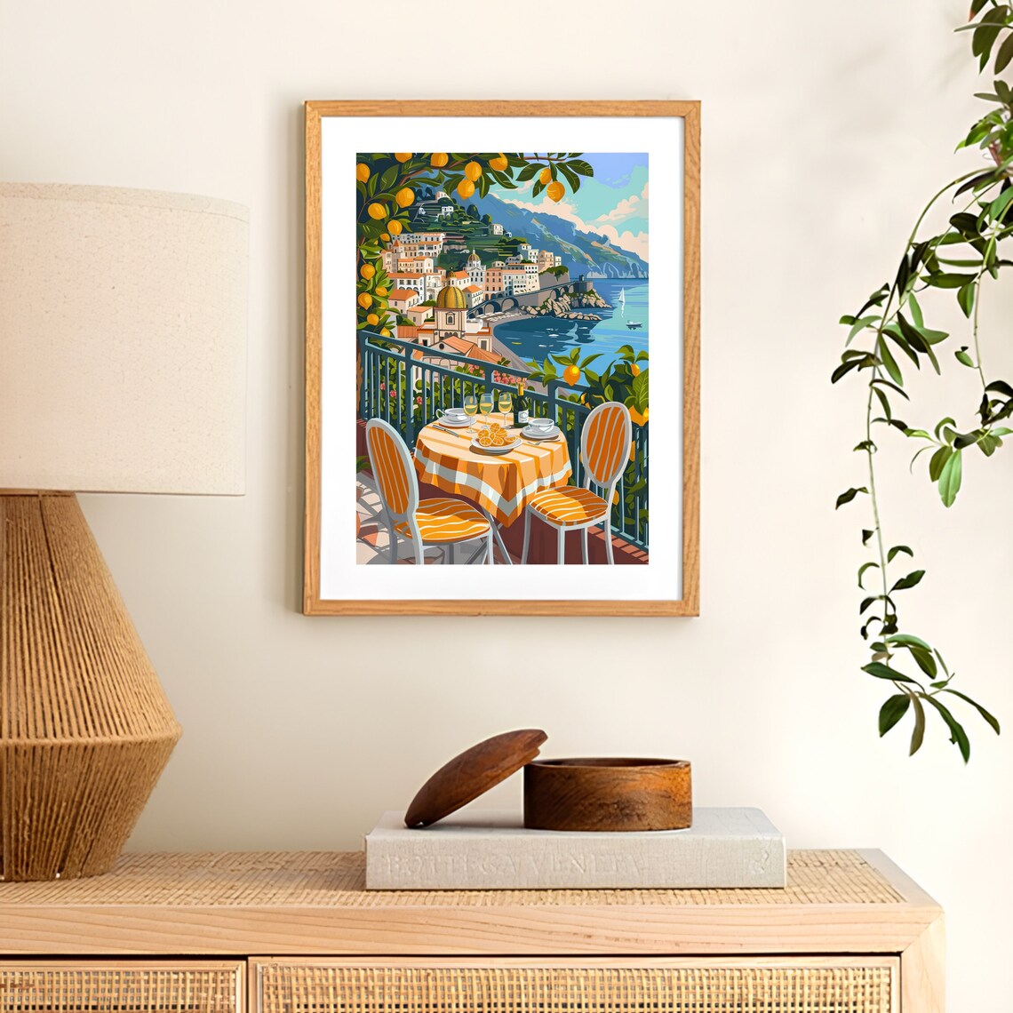Amalfi Coast Illustration, Italy Travel Poster - Image 2