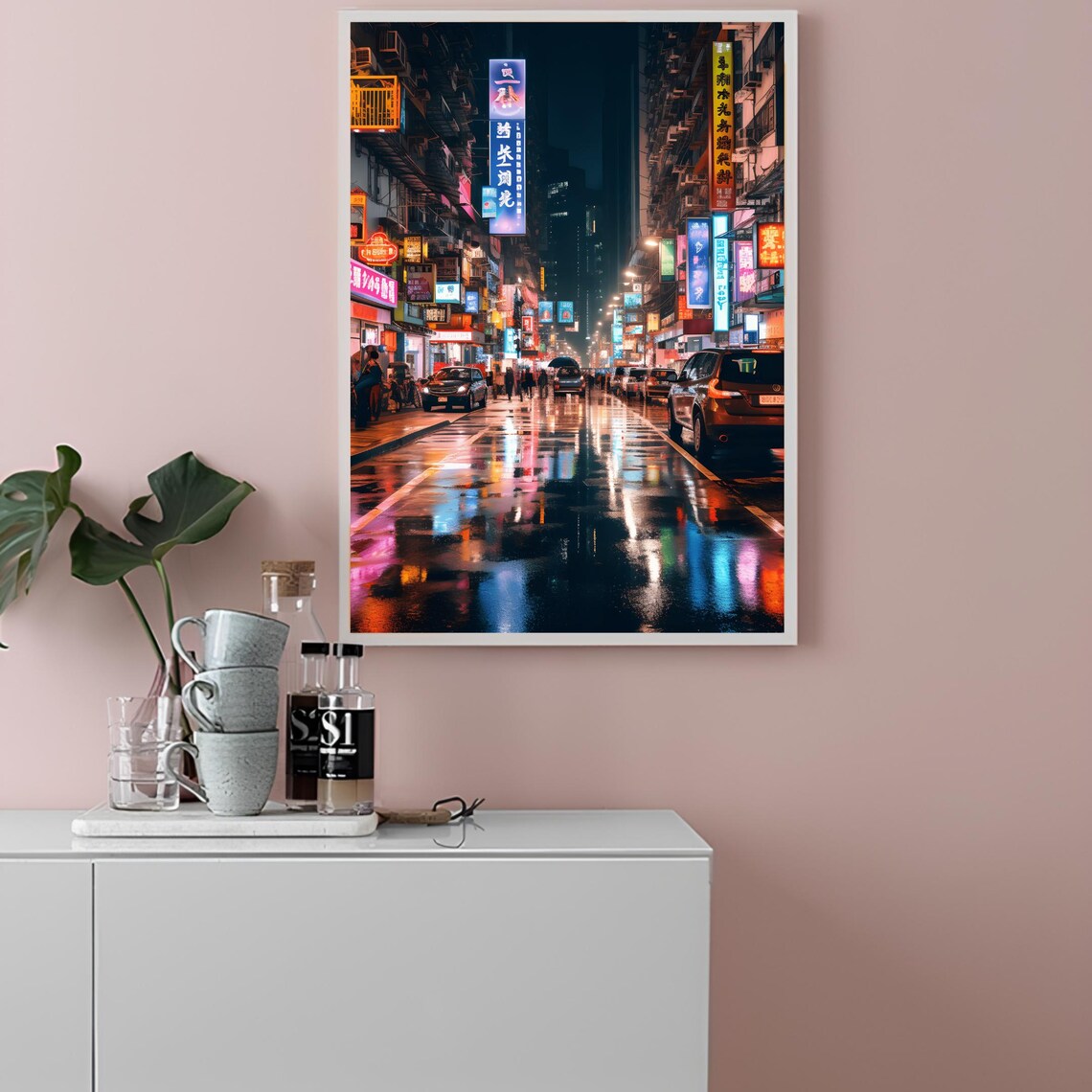 Hong Kong Skyline Travel Poster, China City View - Image 2