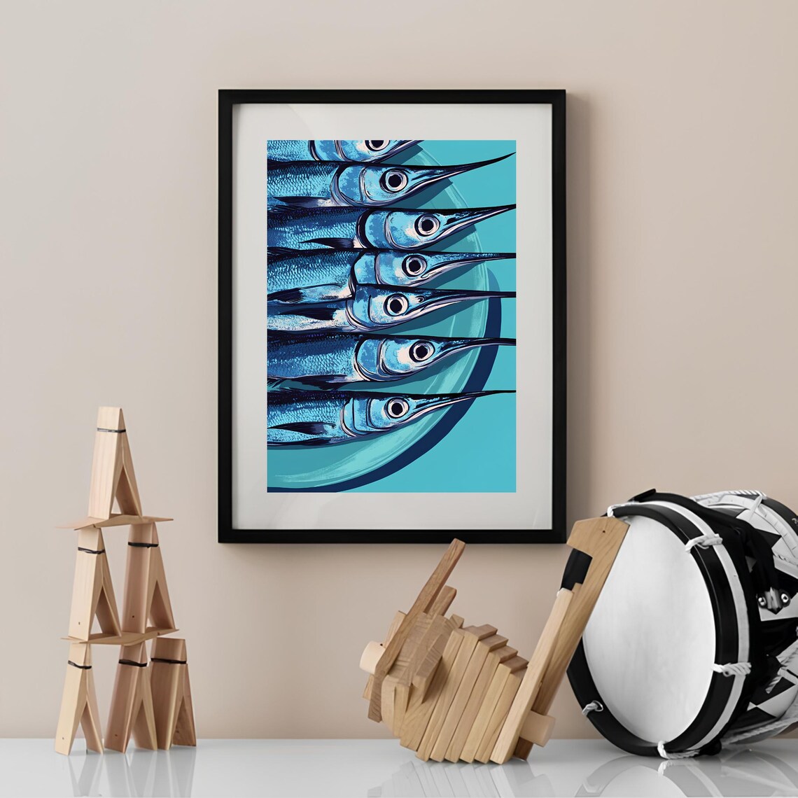 Swordfish Vintage Fish Illustration Poster Print - Image 2