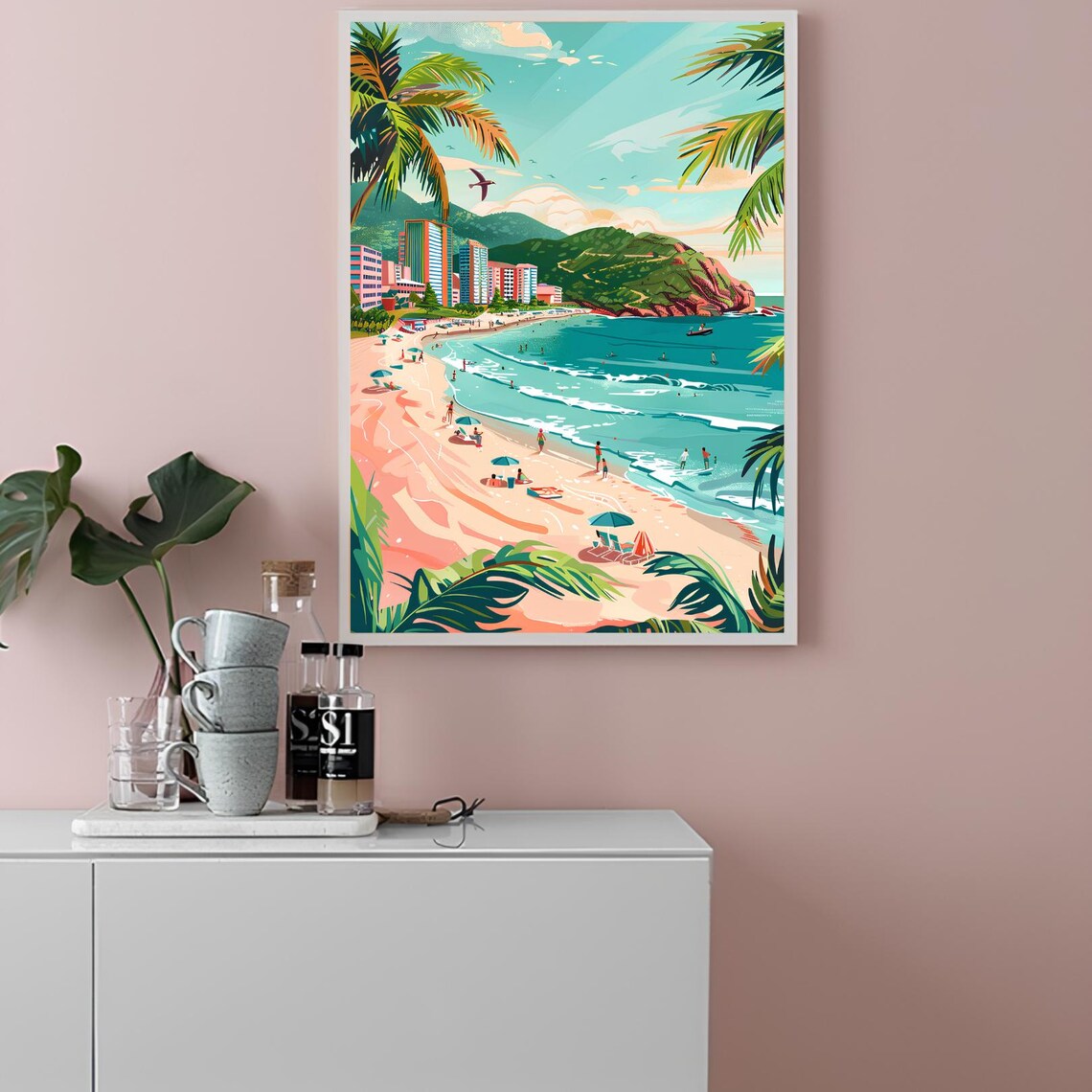 Venezuela Travel Poster, Caracas Beach Illustration - Image 2