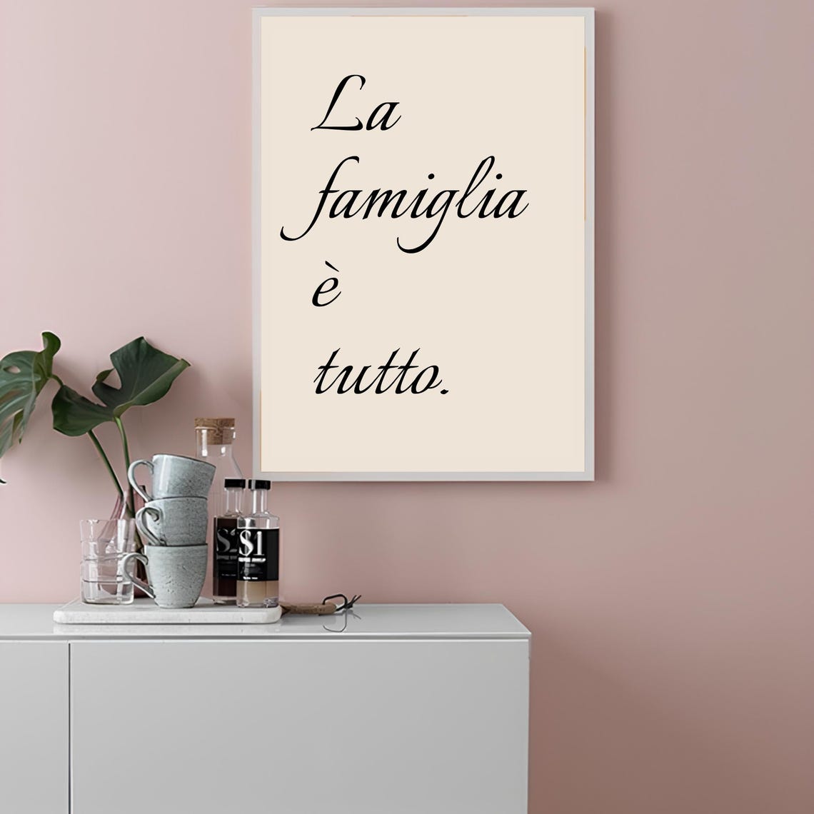 Family Print Italian Print La Famiglia E Tutto Print Family Is Everything Poster Family Wall Art Housewarming Gift Italian Gift - Image 2
