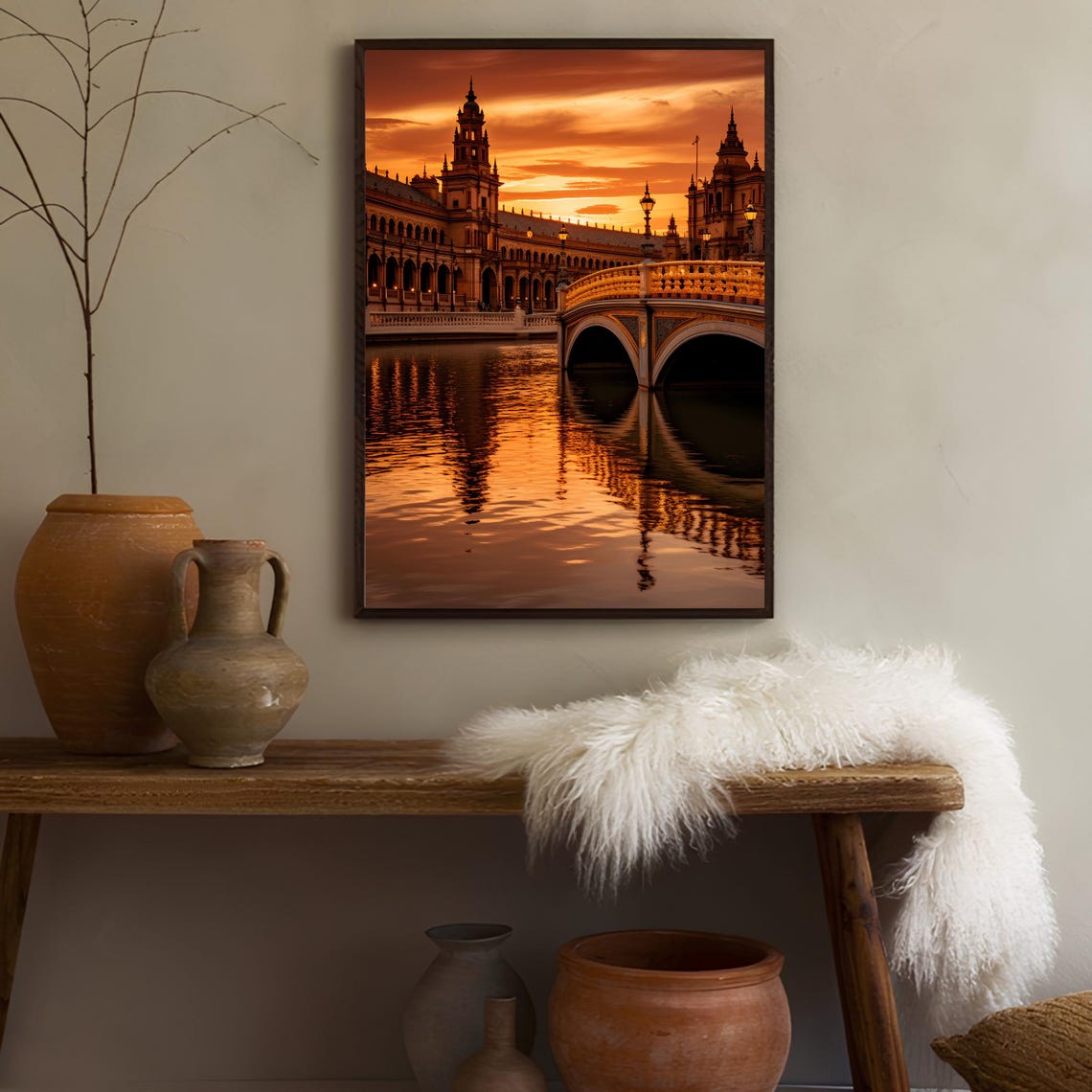 Seville Print Seville Poster Spain Print Andalusia Poster Seville Travel Poster Plaza Espana Print Seville Gift Spain - Image 2