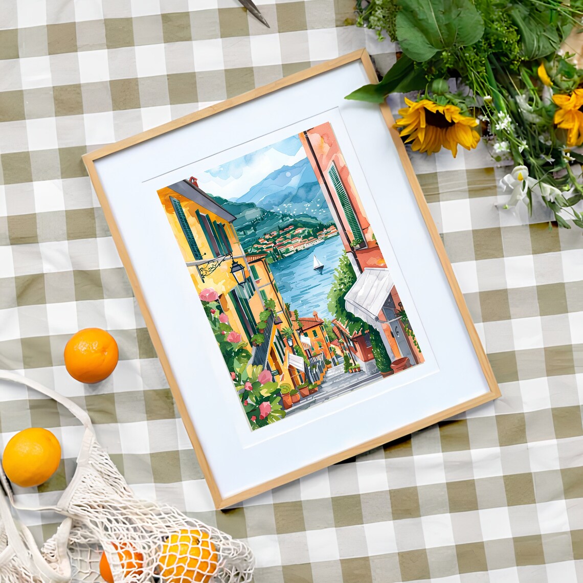 Lake Como Travel Poster, Italy Wall Art Print - Image 3