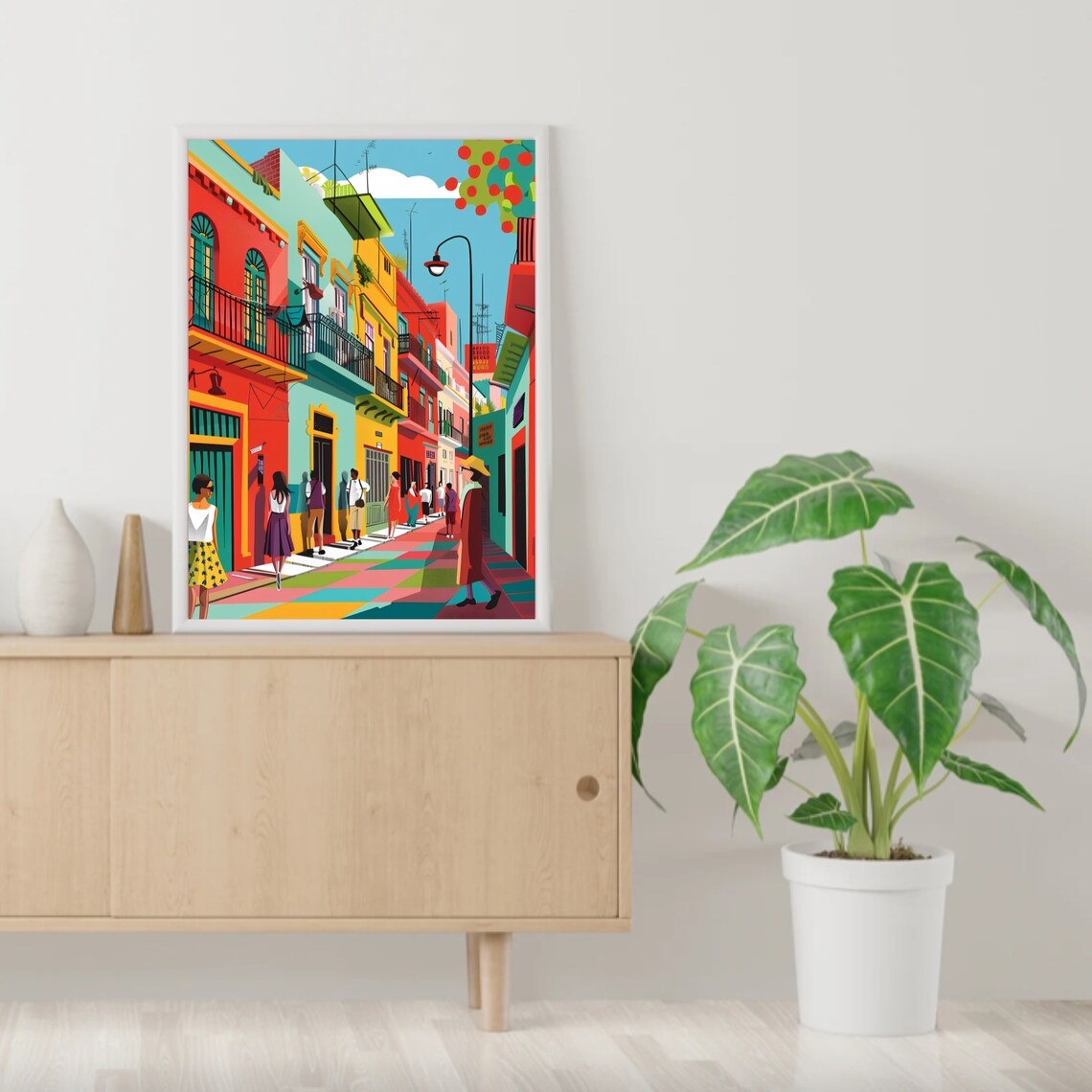 Buenos Aires La Boca Colorful Caminito Street Scene Art Poster - Image 3