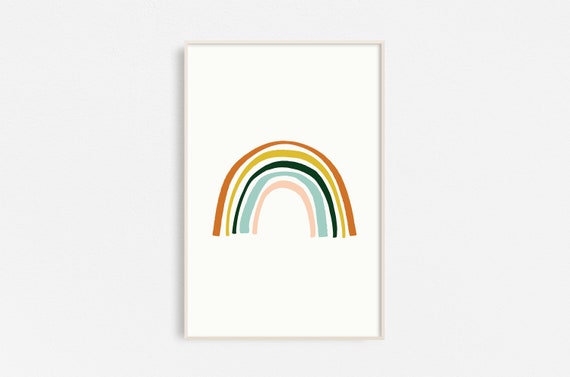Rainbow Poster Rainbow Art Boho Print Rainbow Print Art Nursery Art Gallery Wall Art Wall Art Instant