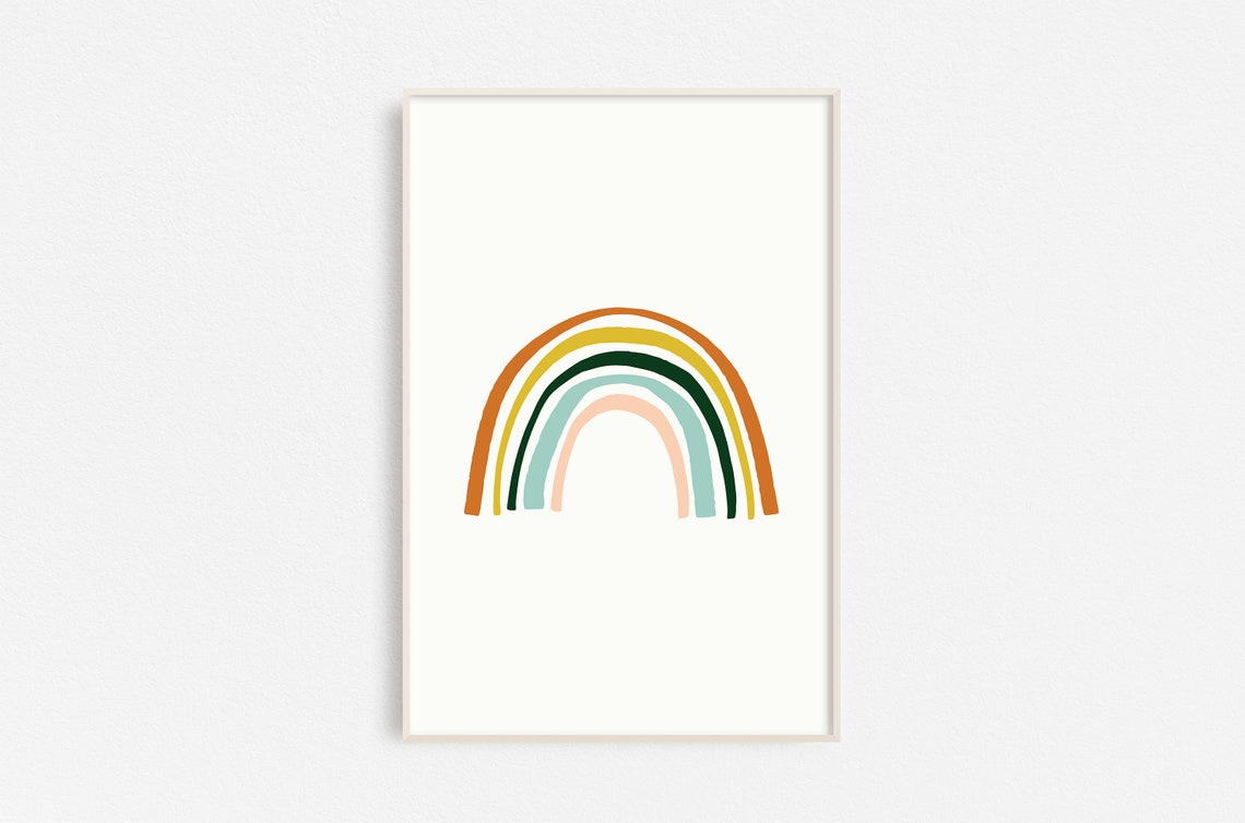 Rainbow Poster Rainbow Art Boho Print Rainbow Print Art Nursery Art Gallery Wall Art Wall Art Instant