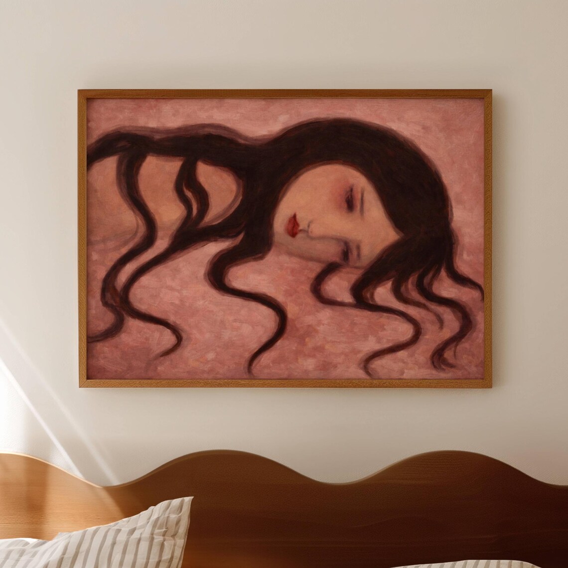 Minimalist Woman Portrait, Mid-Century Modern Art Print