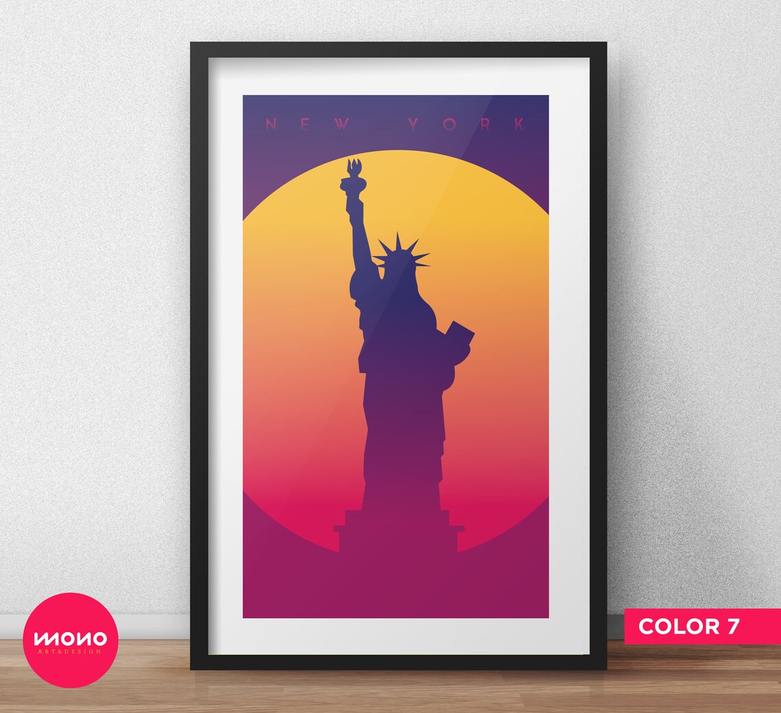 New York City Illustration, Travel Poster - Image 2
