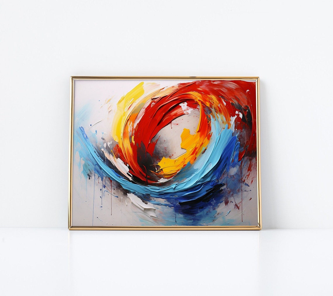 Abstract Saturn Imagery, Oil Painting - Image 3