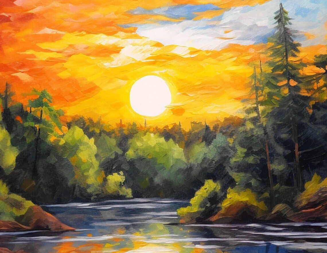 Tanya Shatseva Rencontre Winslow Homer, Vibrant Sunset - Image 3