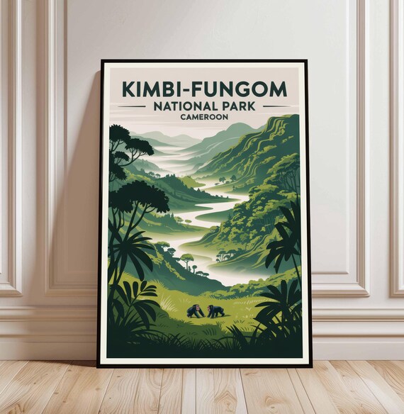 Kimbi-Fungom National Park Cameroon Misty Mountain Valley Poster