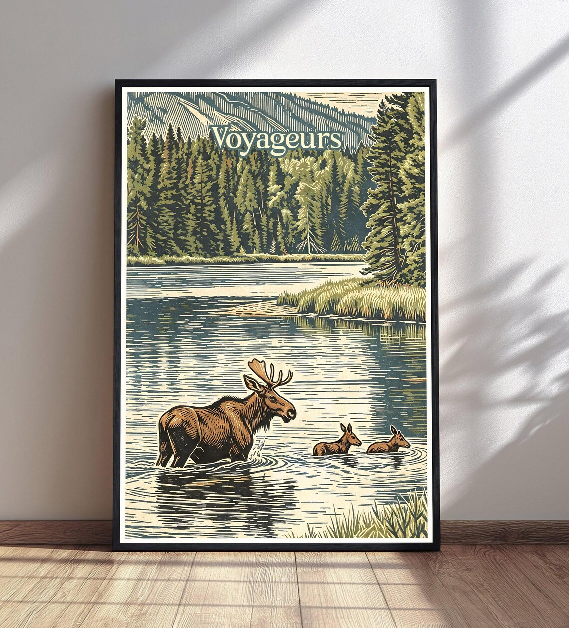 Voyageurs National Park Vintage Travel Poster