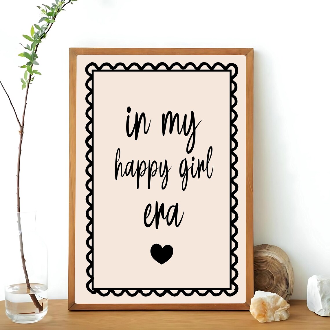 In My Happy Girl Era, Coquette Quote Art Print - Image 3
