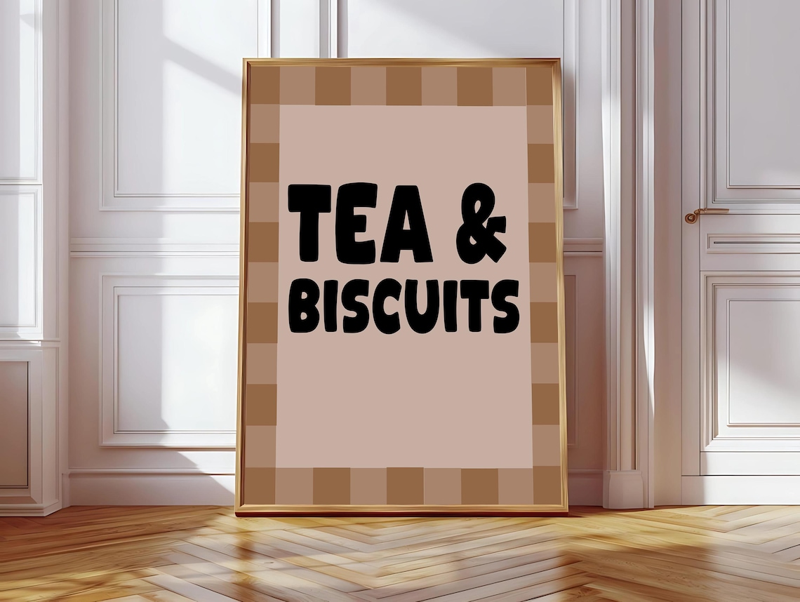 Tea And Biscuits, Cozy Autumn Kitchen Art