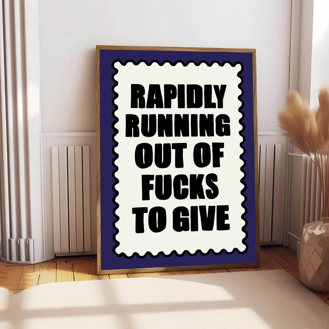 Rapidly Running Out Of Fcks, Funny Typography Print - Image 2