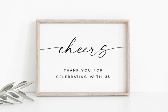 Cheers Sign Wedding Cheers Bar Art Print