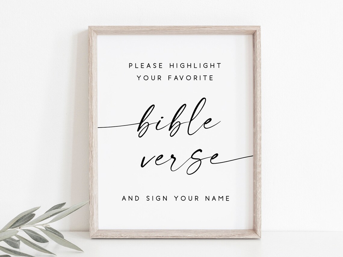 Favorite Bible Verse Wedding Scripture Sign, Art Print
