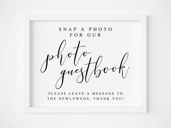 Photo Guestbook Wedding Sign, Wedding Reception Art Print