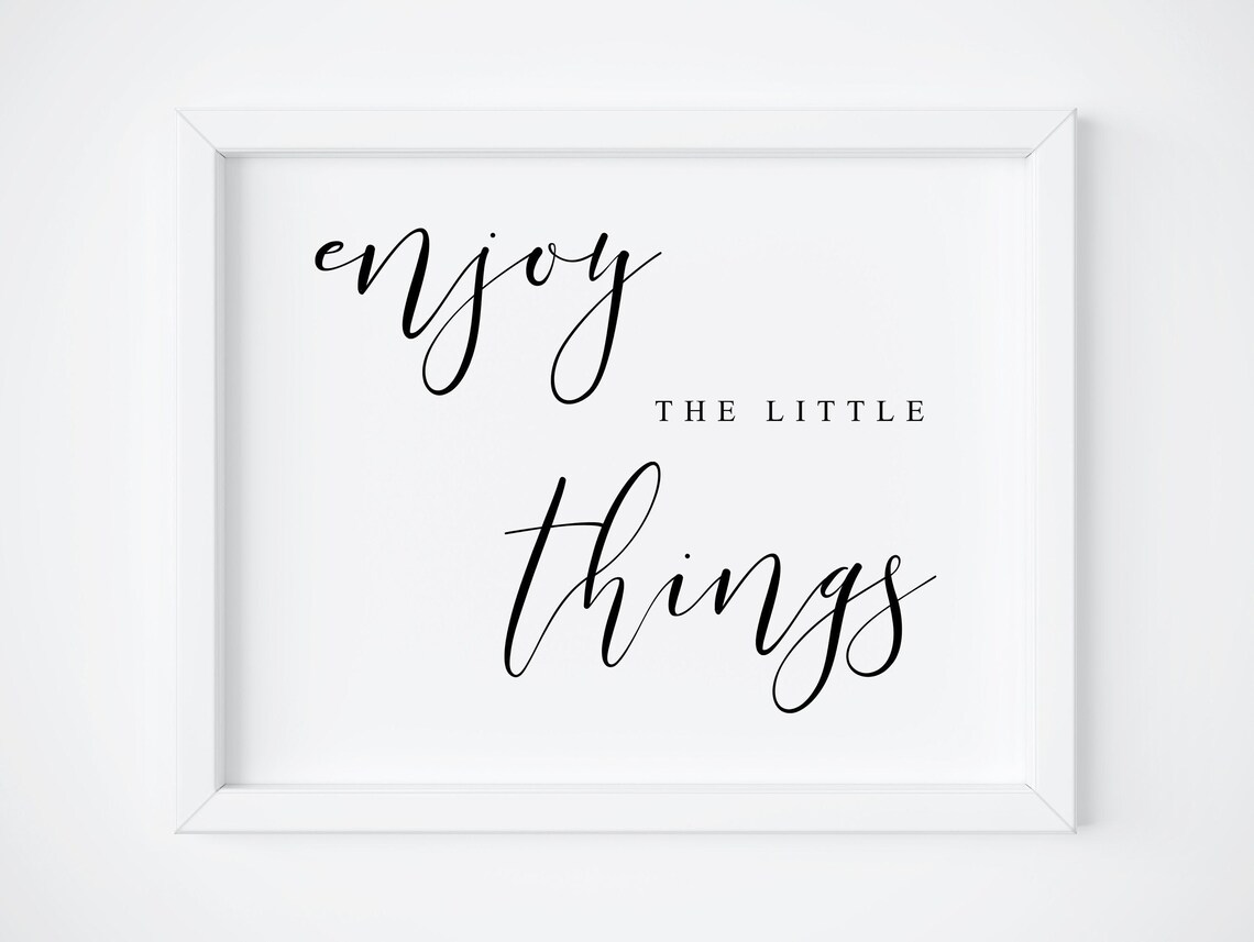 Enjoy the Little Things Inspirational Quote Wall Decor Poster