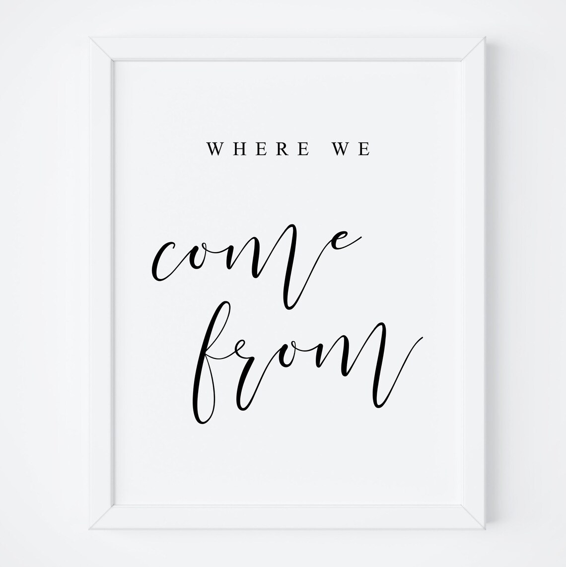 Where We Come From Family Photo Display Wedding Sign Modern Print