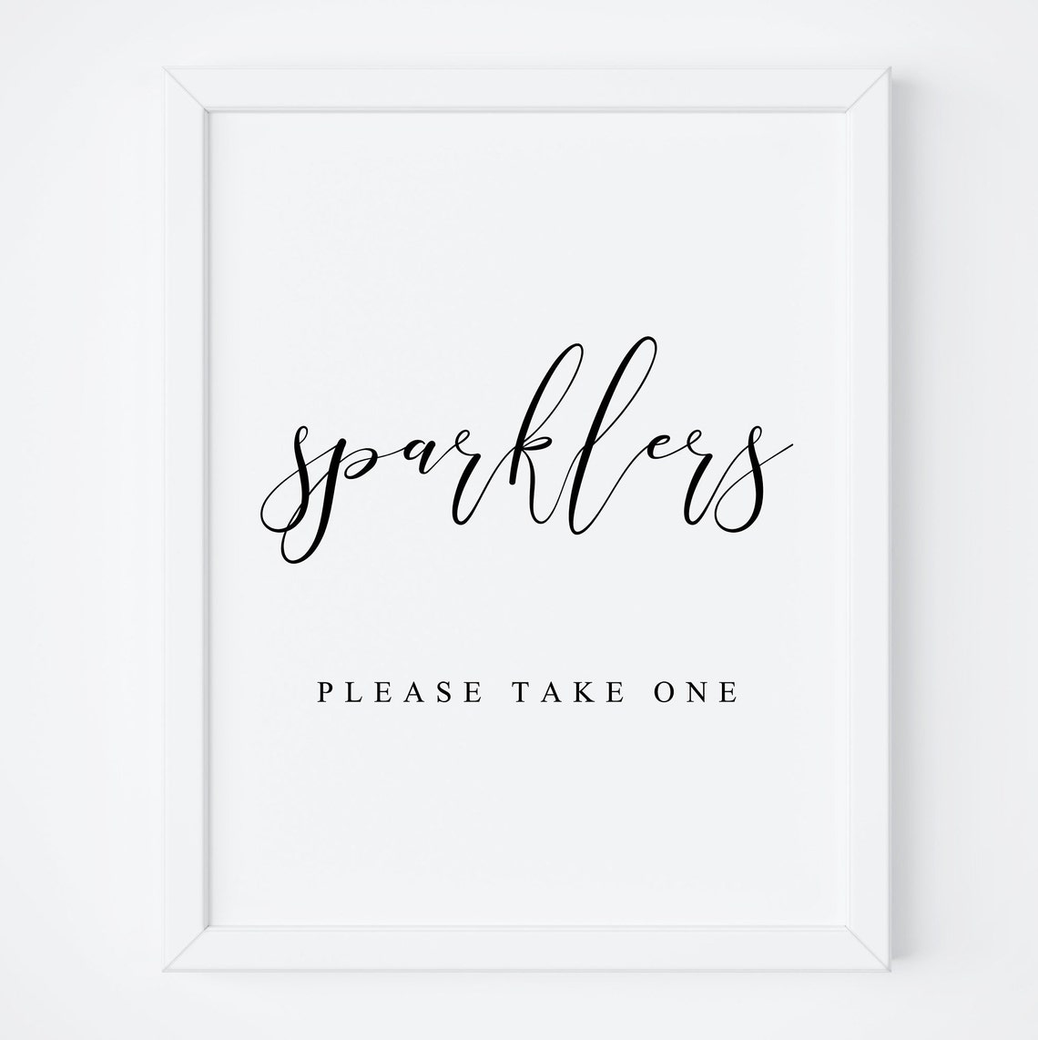 Sparklers Please Take One Sign Elegant Wedding Send Off Decor Print