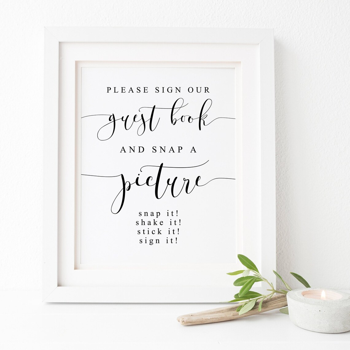 Photo Guestbook Sign, Wedding Reception Poster
