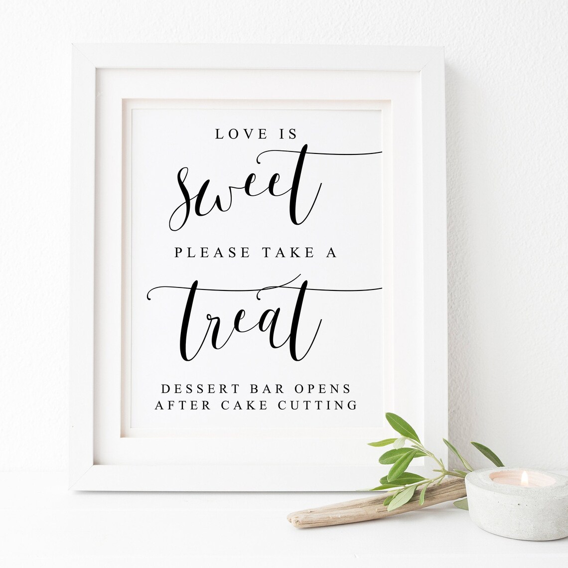 Love Is Sweet Treat Sign for Dessert Table