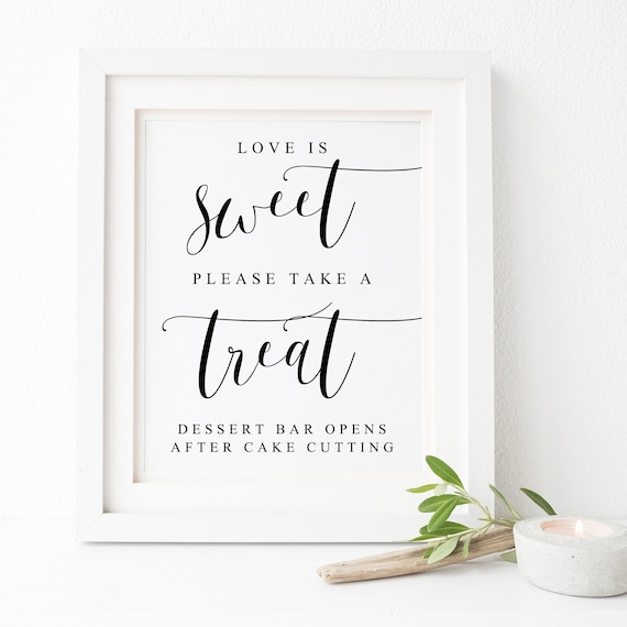 Love Is Sweet Treat Sign for Dessert Table