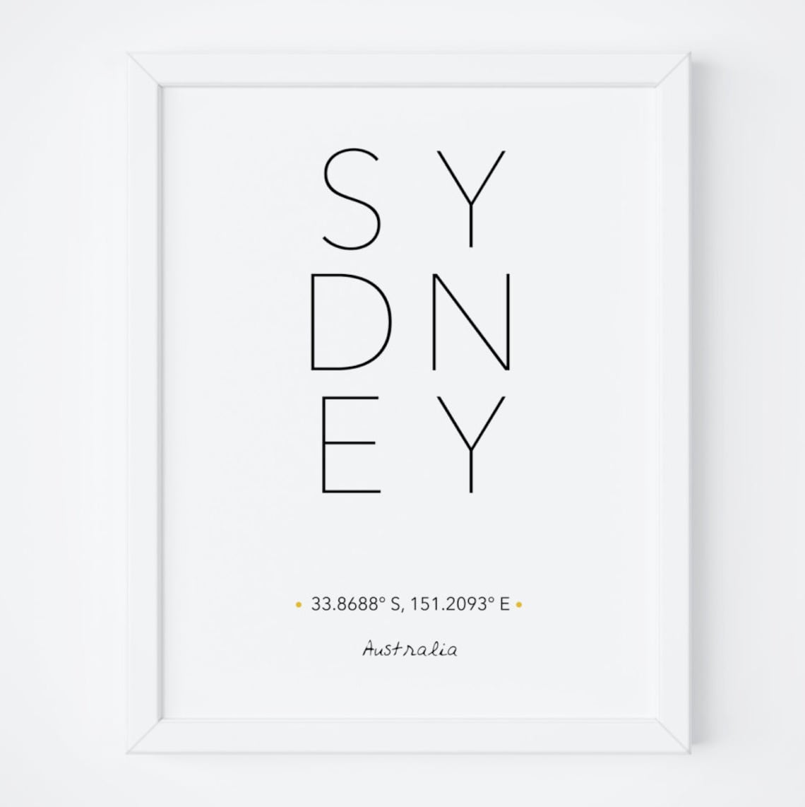 Sydney Scandinavian Typography Travel Poster