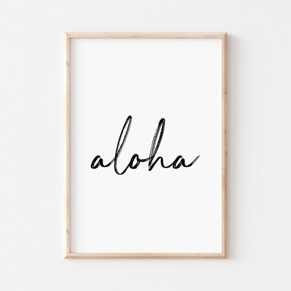 Aloha Hawaii Beach Decor Art Print