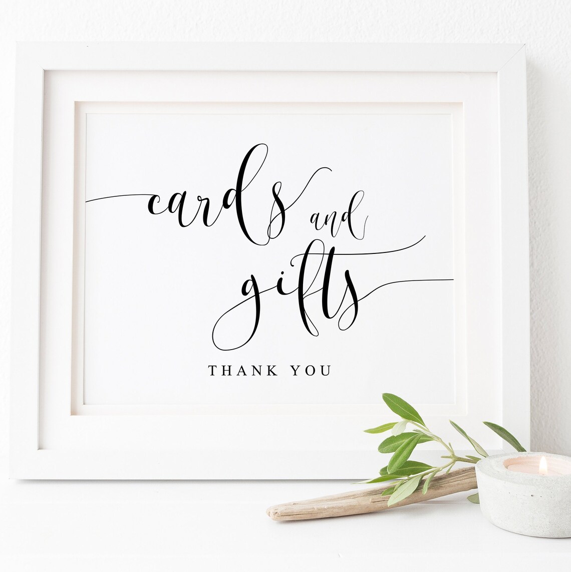 Cards And Gifts Sign, Wedding Reception Print