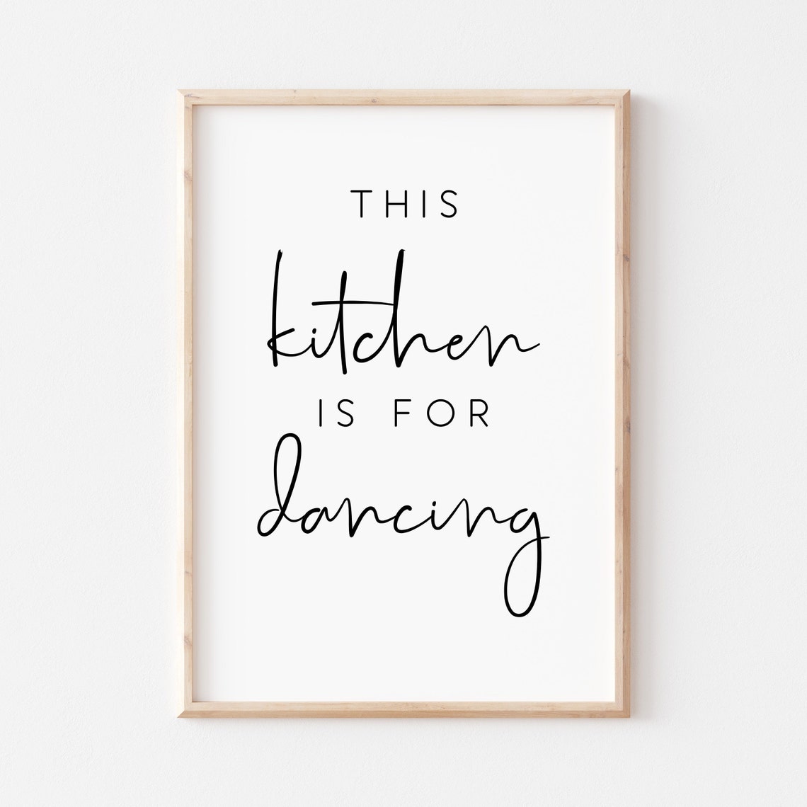 This Kitchen Is For Dancing Sign Kitchen Wall Art Kitchen Sign Wall Art Kitchen Printable Quote Printable Kitchen Wall Decor
